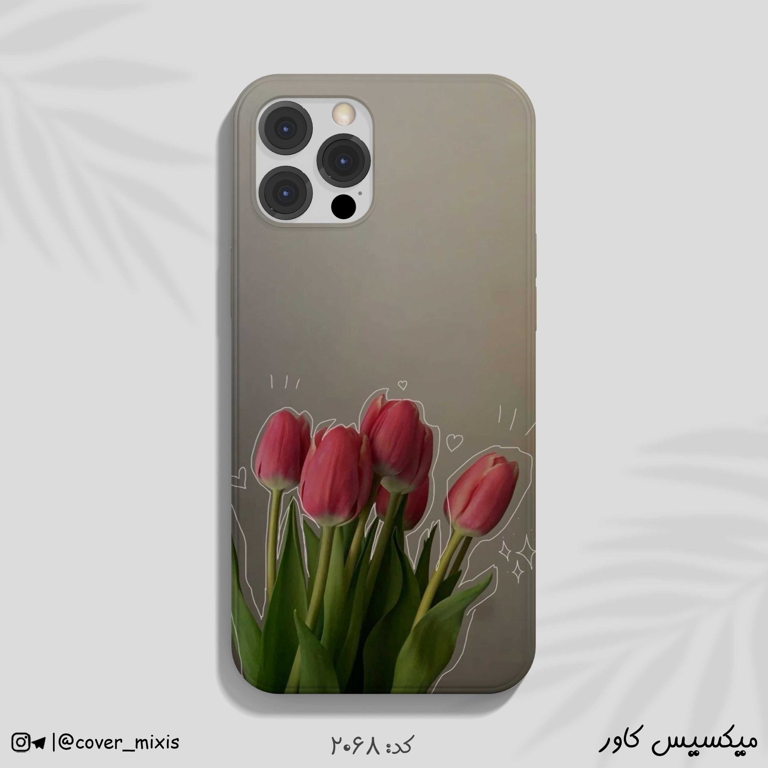 w2068-قاب-گوشی-گل-لاله قاب گوشی گل لاله
